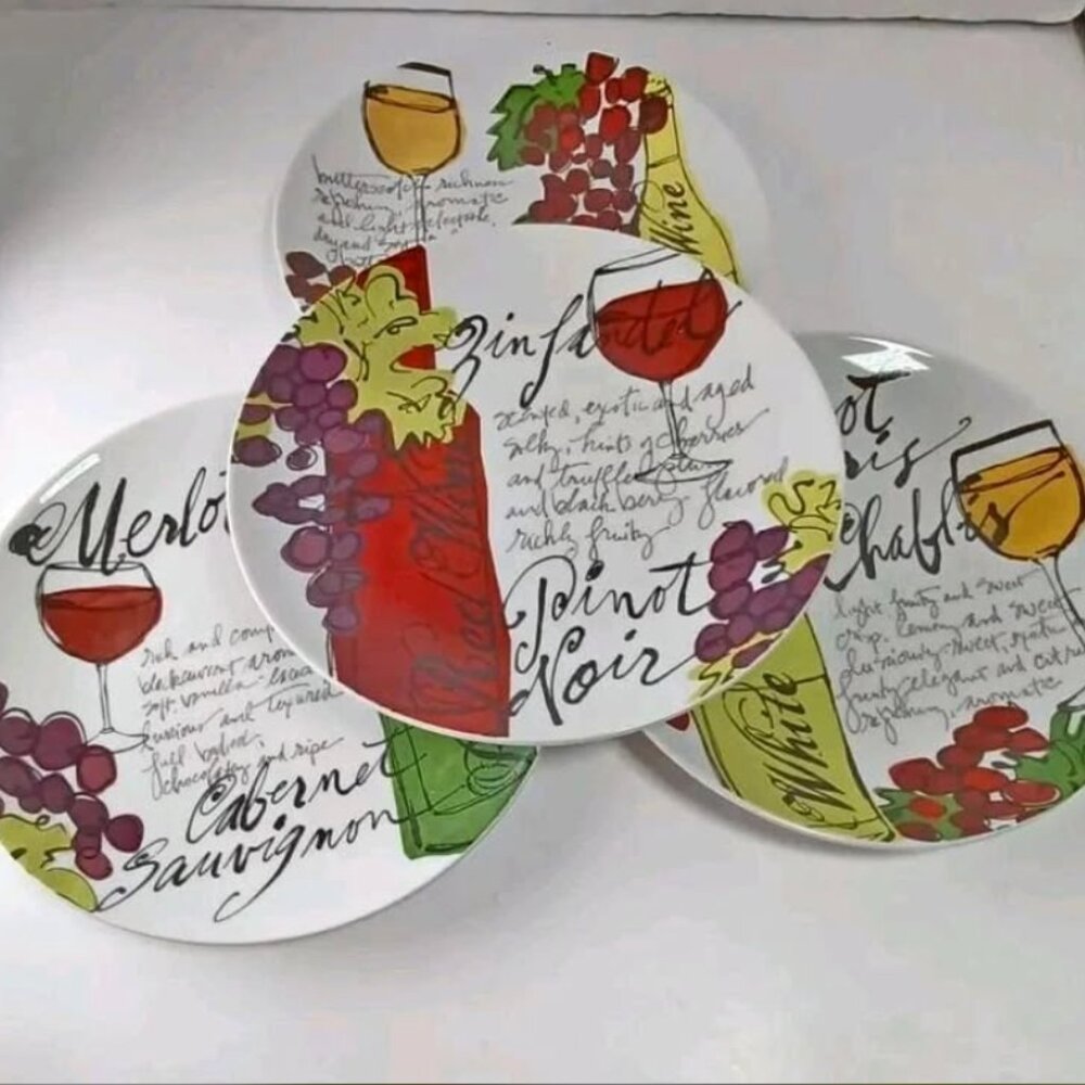 Rosanna Wine Country Set of 4 Salad / dessert Plates